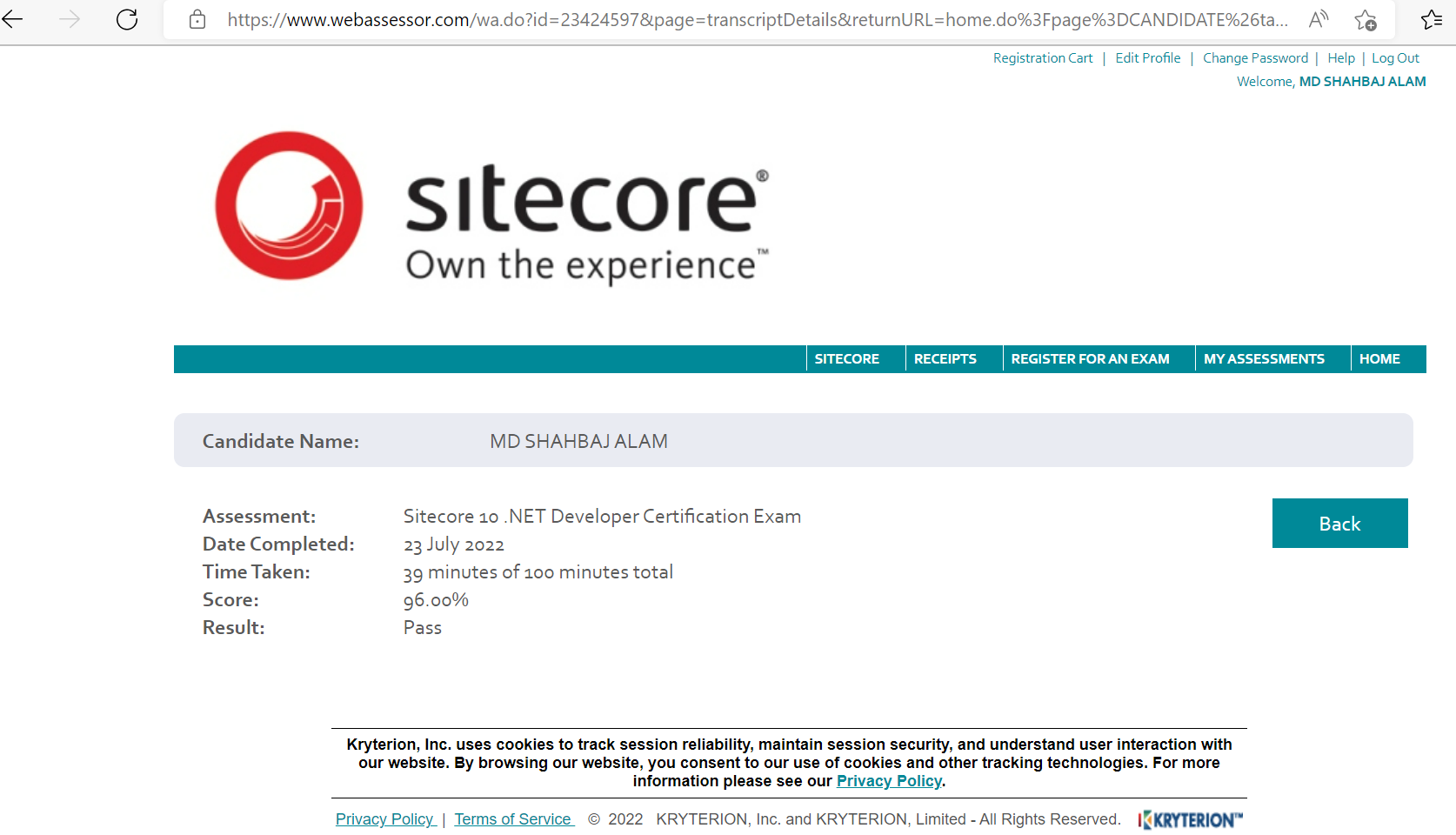 Exam Sitecore-10-NET-Developer Pass4sure